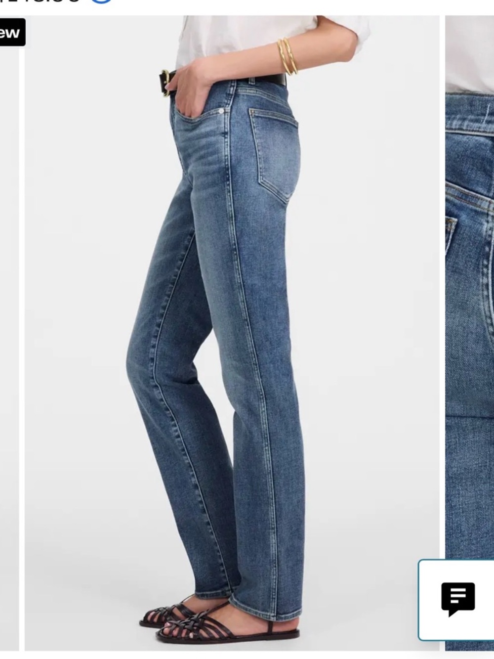 Madewell High-Rise Straight Jeans in Medium Blue
